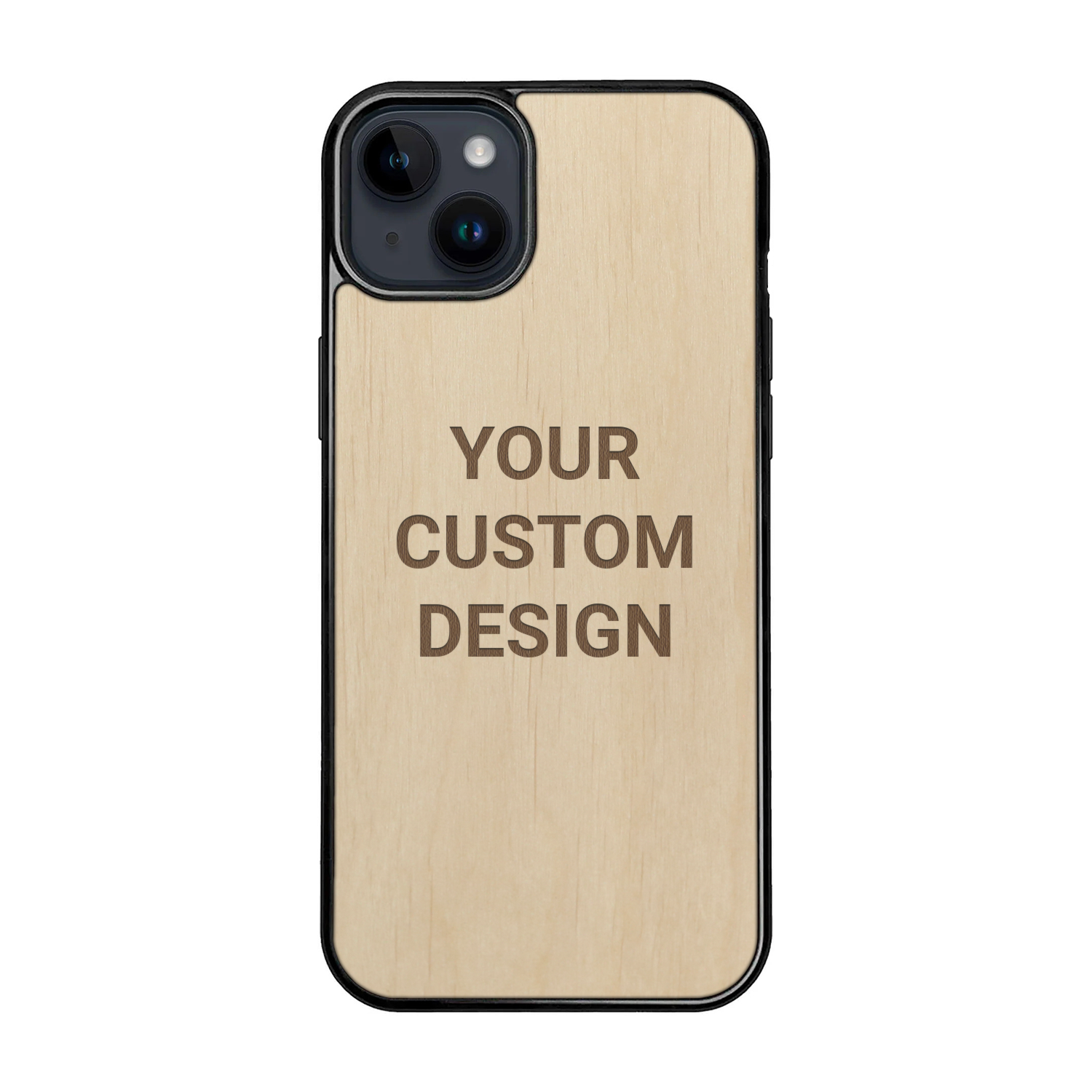 Personalized Wooden iPhone 14 Plus Case