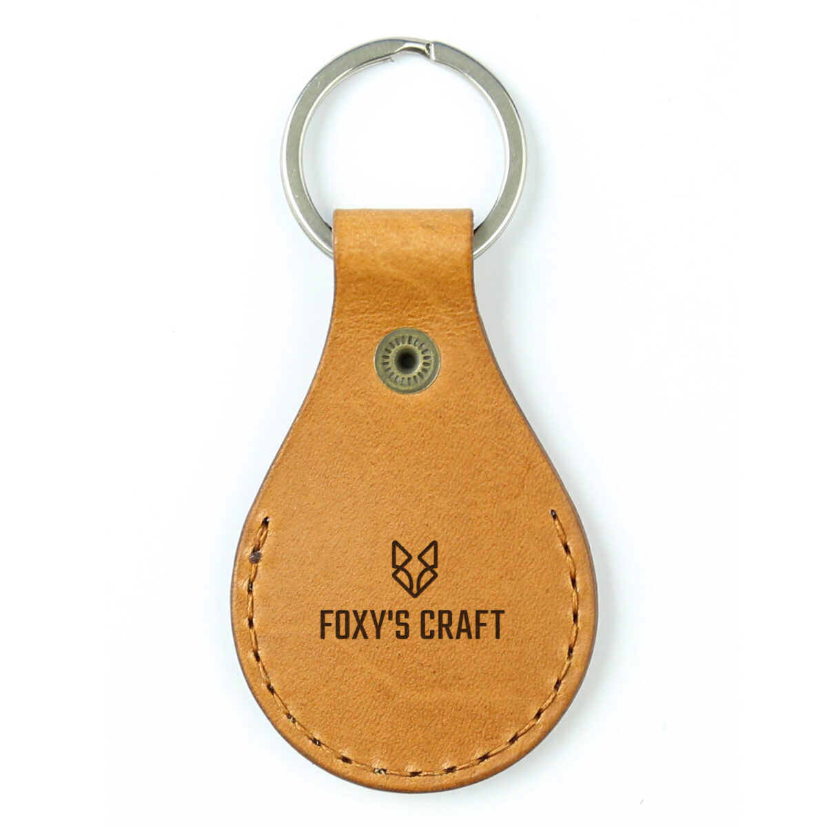 Light brown Apple AirTag holder - keychain