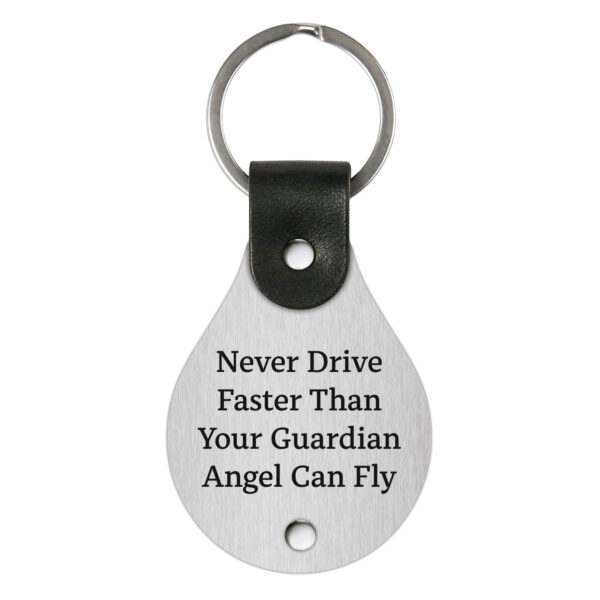 Vega Raktų pakabukas – Never drive faster than your guardian angel can fly