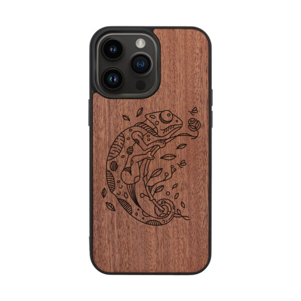 Chameleon Wooden iPhone Case For iPhone 16 15 14 13 12 11 Se 8 7 Mini Plus Pro Max