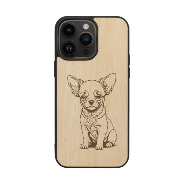 Chihuahua Wooden iPhone Case For iPhone 16 15 14 13 12 11 Se 8 7 Mini Plus Pro Max