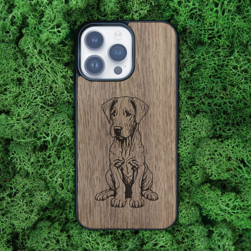 Dog Wooden iPhone Case For iPhone 16 15 14 13 12 11 Se 8 7 Mini Plus Pro Max