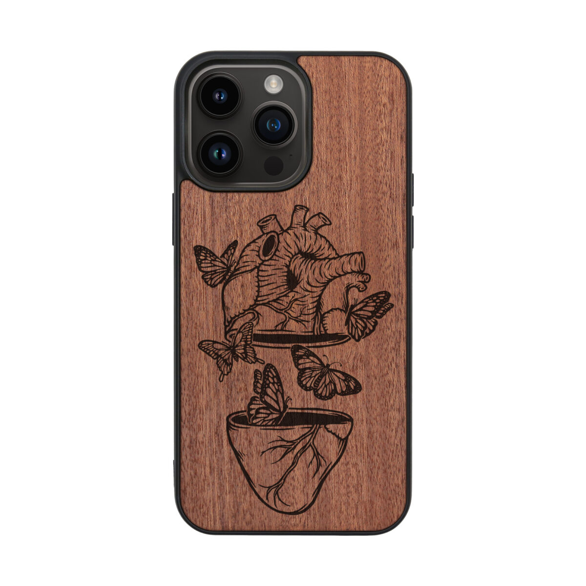 Flight Of The Butterflies Wooden iPhone Case For iPhone 16 15 14 13 12 11 Se 8 7 Mini Plus Pro Max