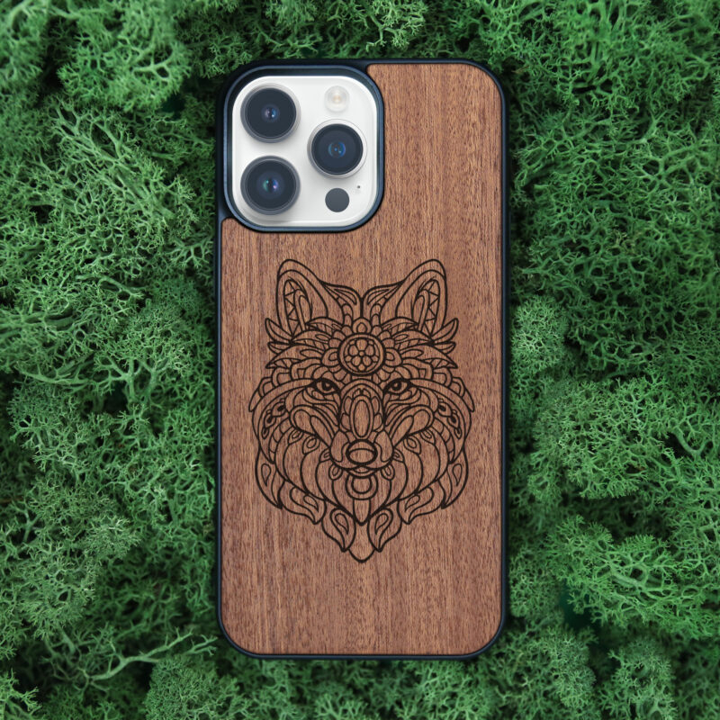 Fox Wooden iPhone Case For iPhone 16 15 14 13 12 11 Se 8 7 Mini Plus Pro Max