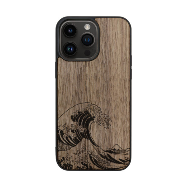 Great Wave Kanagawa Wooden iPhone Case For iPhone 16 15 14 13 12 11 Se 8 7 Mini Plus Pro Max