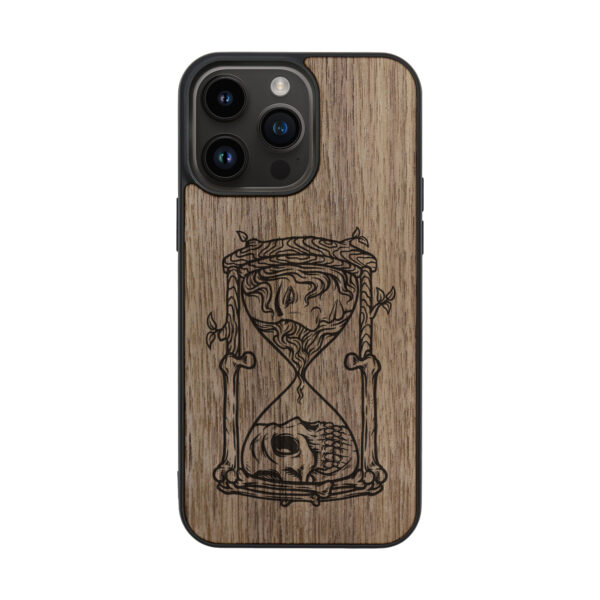 Hourglass Wooden iPhone Case For iPhone 16 15 14 13 12 11 Se 8 7 Mini Plus Pro Max