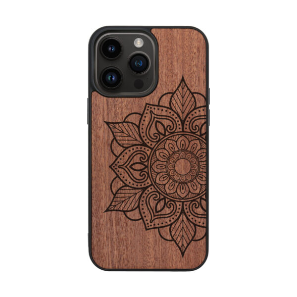 Mandala Wooden iPhone Case For iPhone 16 15 14 13 12 11 Se 8 7 Mini Plus Pro Max