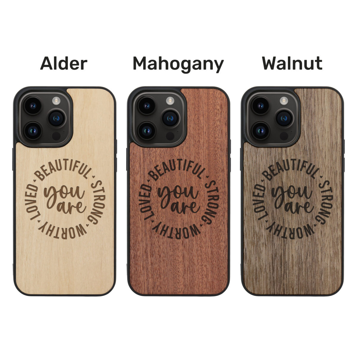 Motivation Wooden iPhone Case For iPhone 16 15 14 13 12 11 Se 8 7 Mini Plus Pro Max