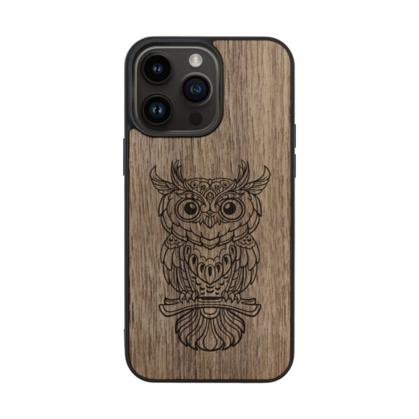Owl Wooden iPhone Case For iPhone 16 15 14 13 12 11 Se 8 7 Mini Plus Pro Max