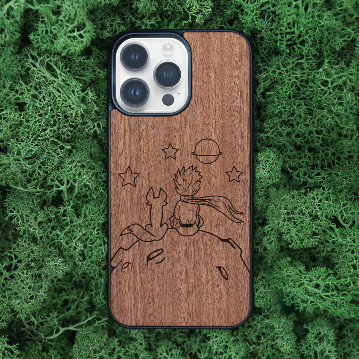 The Little Prince Wooden iPhone Case For iPhone 16 15 14 13 12 11 Se 8 7 Mini Plus Pro Max