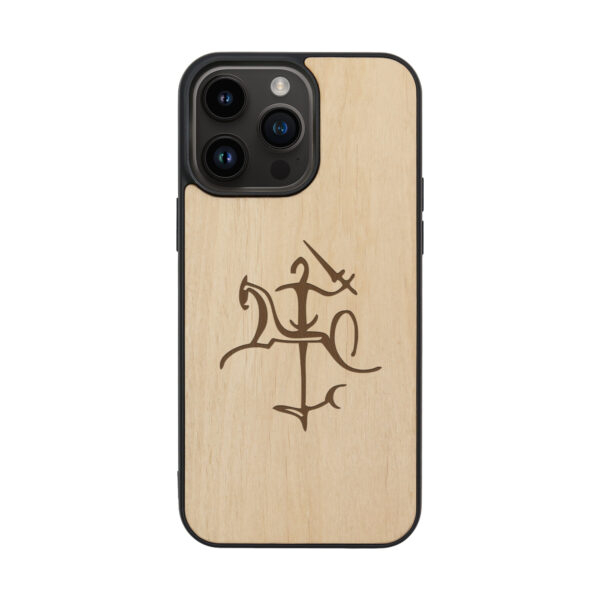 Vytis Wooden iPhone Case For iPhone 16 15 14 13 12 11 Se 8 7 Mini Plus Pro Max