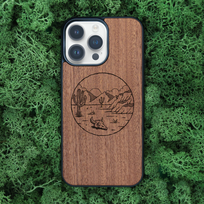 Wild West Wooden iPhone Case For iPhone 16 15 14 13 12 11 Se 8 7 Mini Plus Pro Max