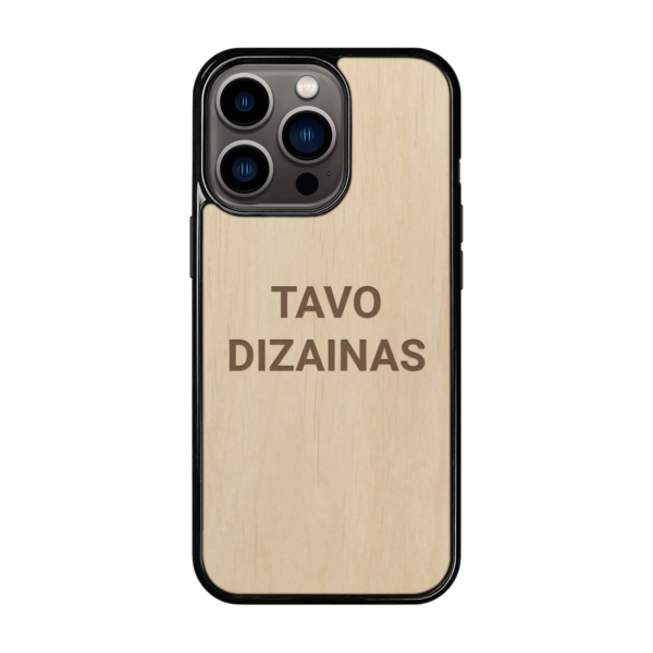 Personalizuotas medinis iPhone 13 Pro dėklas