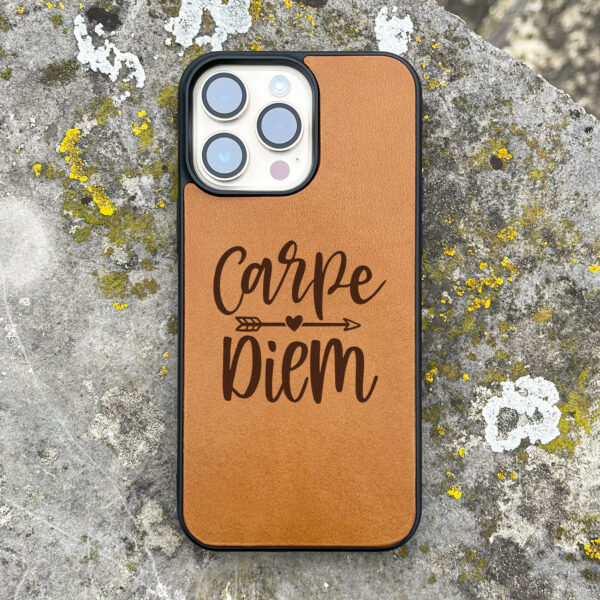 Carpe Diem Leather iPhone case