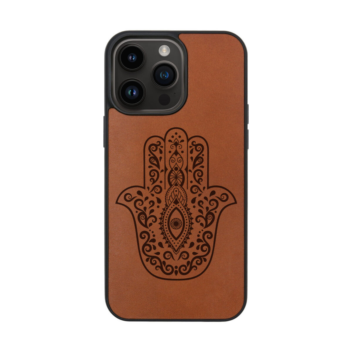 Hamsa Hand Leather iPhone case