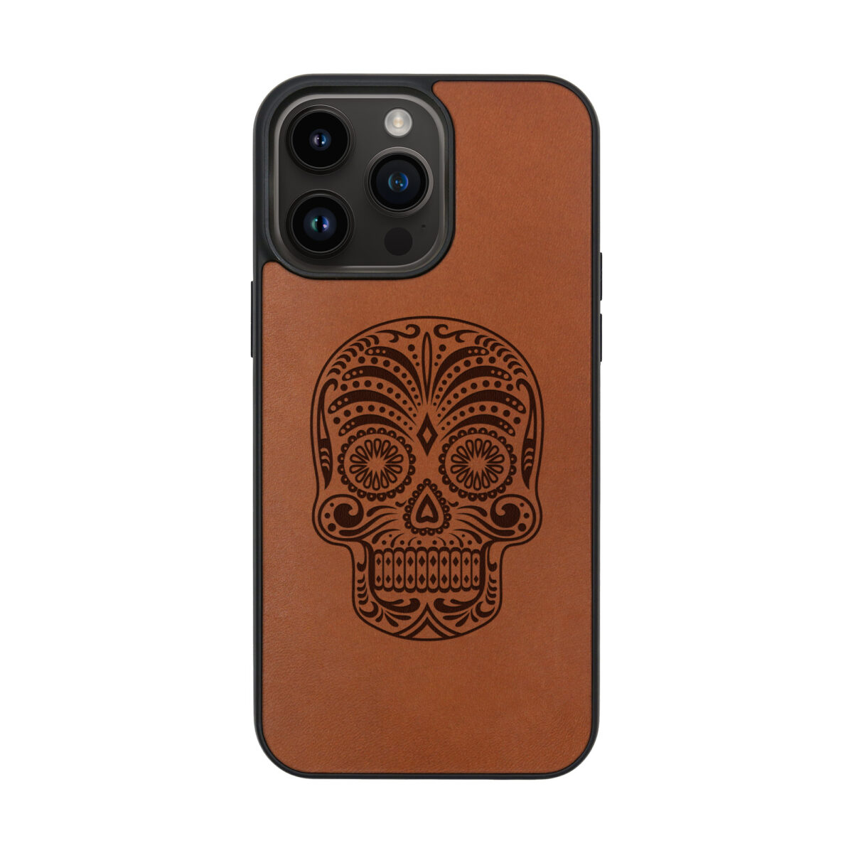 Sugar Skull Leather iPhone Case