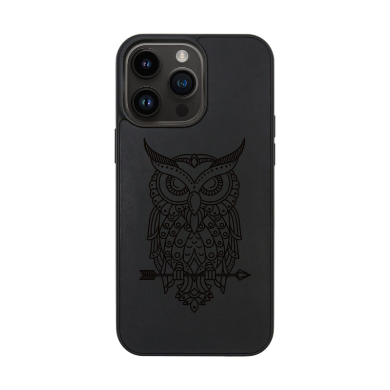 Nocturnal Owl Leather iPhone case