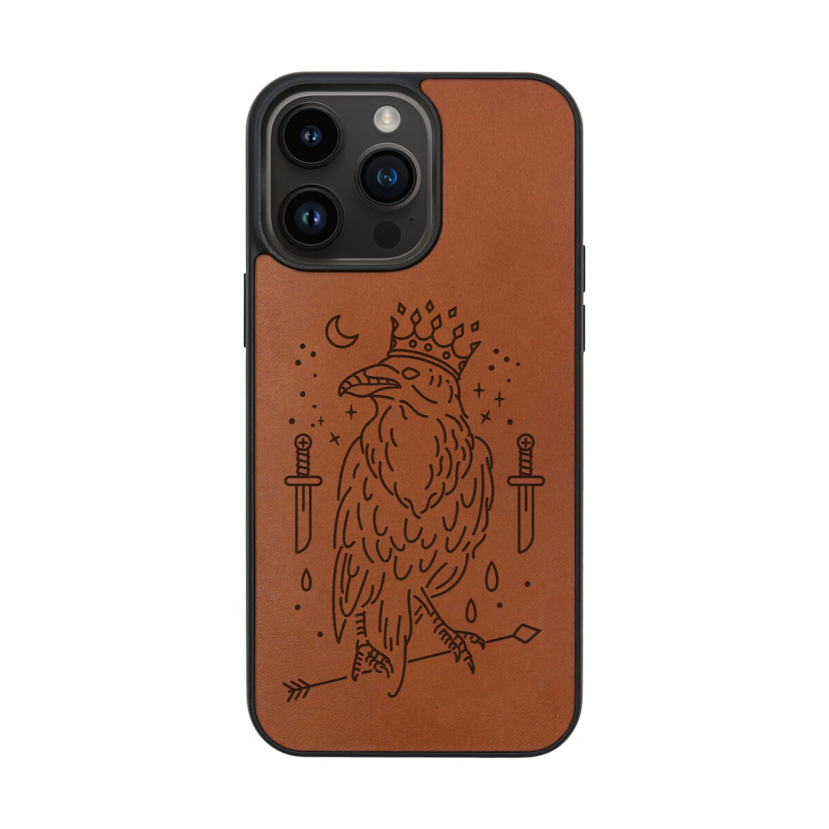 Raven King Leather iPhone case