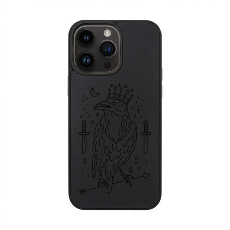 Raven King Leather iPhone case