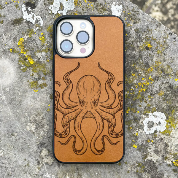 Octopus Leather iPhone Case