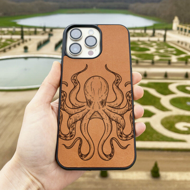 Octopus Leather iPhone Case