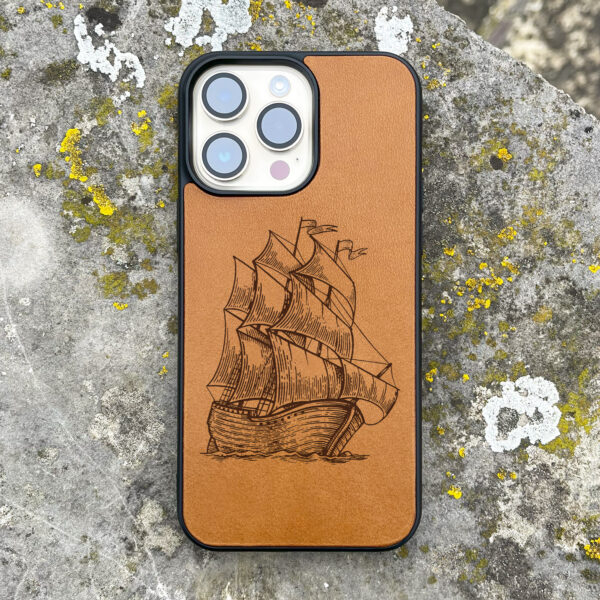 Ship Leather iPhone Case