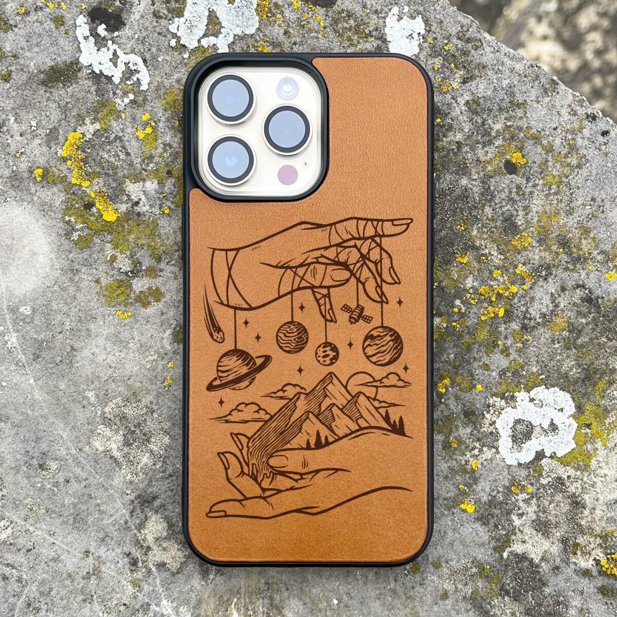 Universe Leather iPhone Case