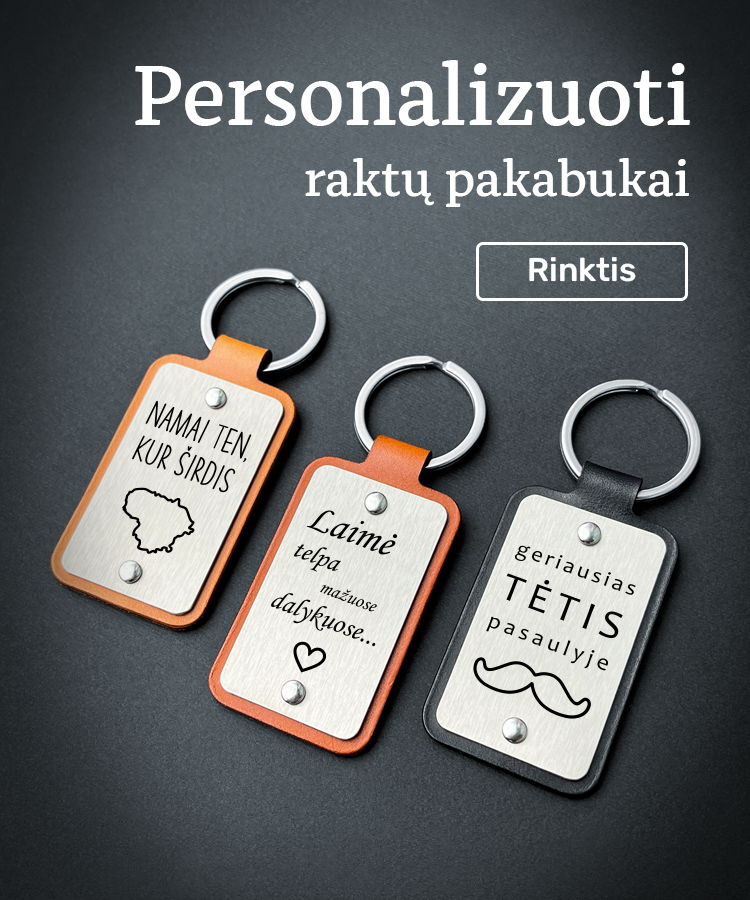 Personalizuoti raktų pakabukai